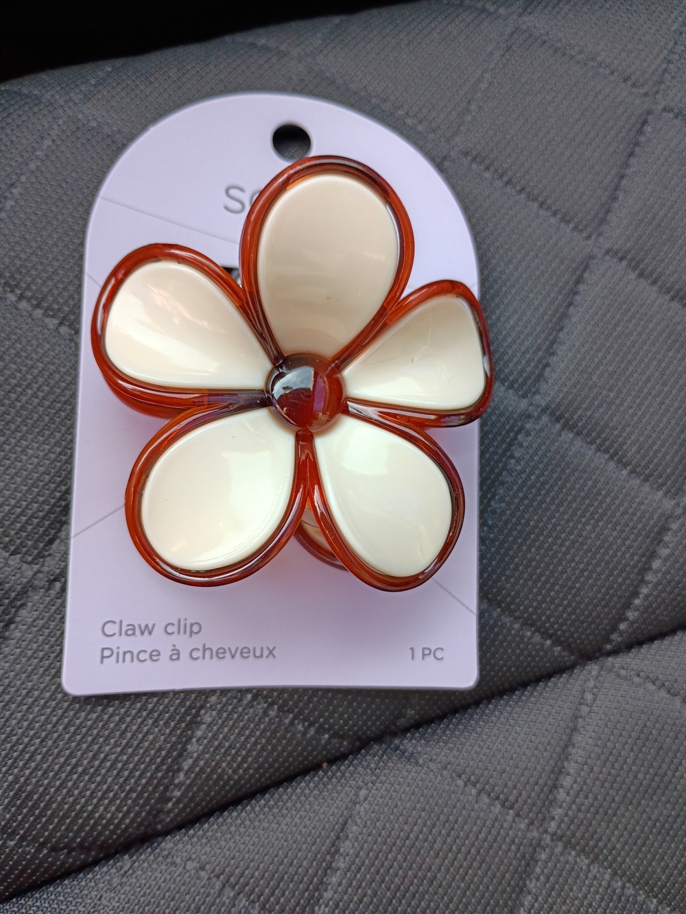 sophie b. Cream and Amber Floral Claw Hair Clip